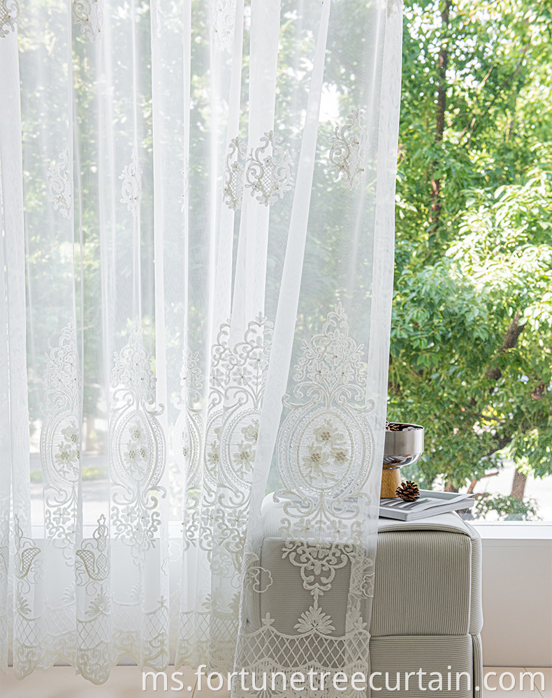 Embroidery Curtain Sheer Fabric